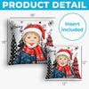 Custom Photo Pillow - Personalized Christmas Birthday Gifts For Kids - Merry Moments, Happy Hearts