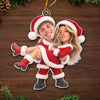 Custom Photo Acrylic Ornament - Personalized Anniversary Christmas Wedding Gifts For Husband And Wife, Him And Her - Deck The Halls With Us