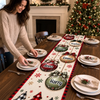Custom Table Runner - Personalized Christmas Birthday Gifts For Mom, Dad, Brother, Sister - Christmas Feels Better Together