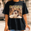 Custom Photo Funny Cat Selfie Comfort T-Shirt - Personalized Birthday Gifts For Dog Cat Lovers, Dog Dad And Mom, Cat Owners - Pawsitively Hilarious Fur Therapy