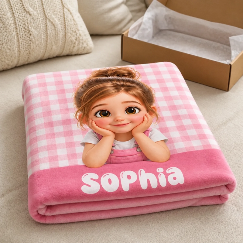 Custom Photo Blanket - Personalized Birthday Gifts 
For Kids - Sparkle Bright With Pure Joy