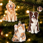 Custom Photo Crochet Doll Effect Acrylic Ornament - Personalized Christmas Birthday Gifts For Dog Cat Lovers, Dog Dad And Mom, Cat Owners - My Favorite Furry Ornament