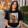 Custom Photo Funny Dog Selfie in Paris
Comfort T-Shirt - Personalized Birthday Gifts For Dog Cat Lovers, Dog Dad And Mom, Cat Owners - Parisian Vibes With My Pup