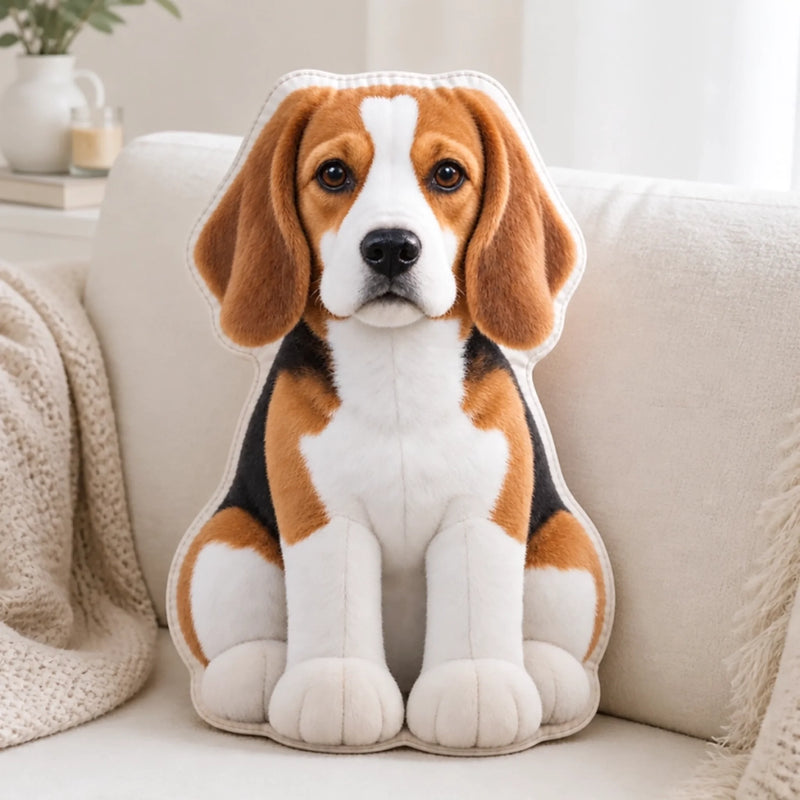 Custom Photo Shaped Pillow - Personalized Pet Memorial Sympathy Gifts For Dogs, Cats - Your Daily Furry Hug