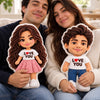 Custom Photo Shaped Pillow - Personalized Anniversary Wedding Gifts For Husband And Wife, Him And Her - Forever Us