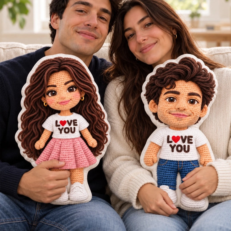 Custom Photo Shaped Pillow - Personalized Anniversary Wedding Gifts For Husband And Wife, Him And Her - Forever Us
