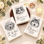 Custom Pet Photo Wedding Gifts - Personalized Cotton Napkin