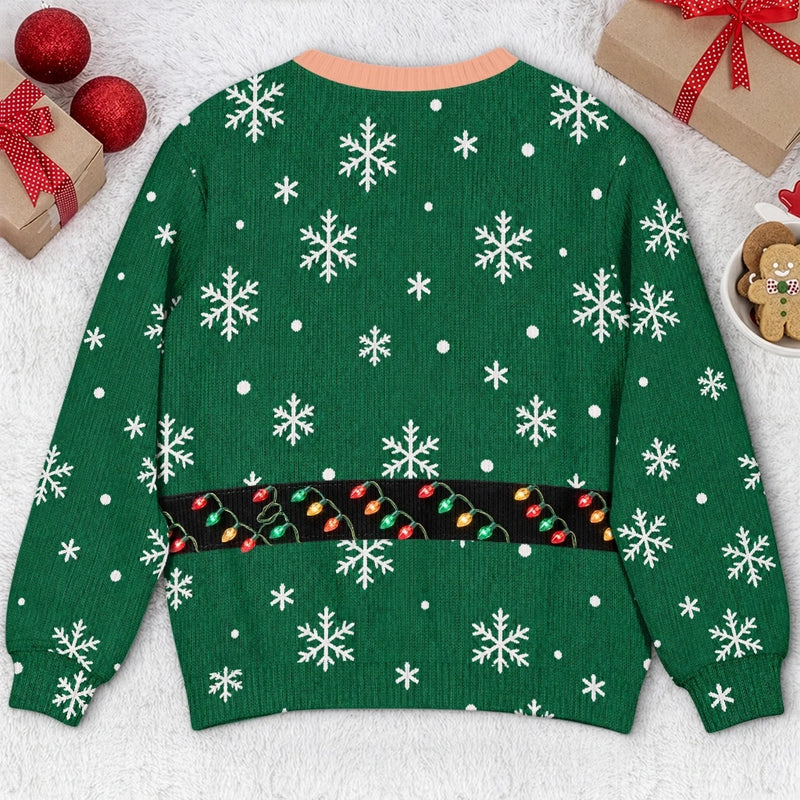 Custom Funny Ugly Sweatshirt - Personalized Christmas Birthday Gifts For Wife, Daughter, Besties, Sisters, Granddaughter, Grandma, Mom, Yourself - Sleighing This Look