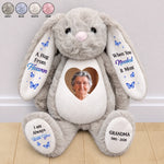 Custom Photo Heart Bunny Plush - Personalized  Memorial Sympathy Gifts For Loss Of Mom, Dad - Forever Remembered With Love