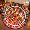 Custom Family Name Christmas Gingerbread Gifts - Personalized Quilted Round Mat