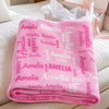 Custom Name Blanket for Kids - Personalized Blanket