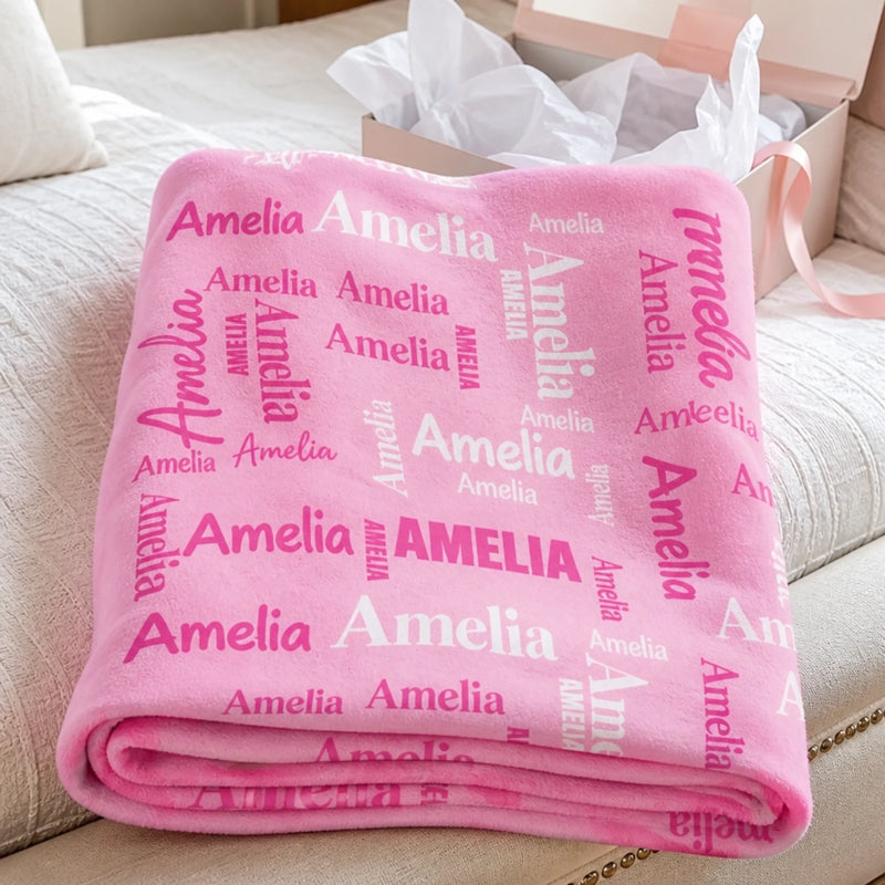 Custom Name Blanket for Kids - Personalized Blanket