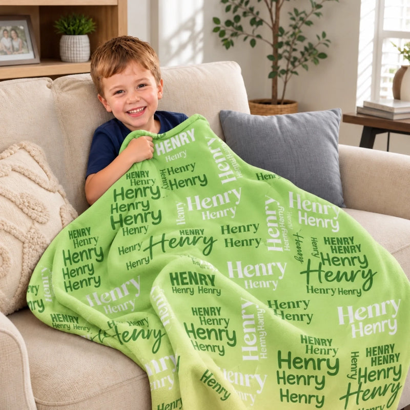 Custom Name Blanket for Kids - Personalized Blanket