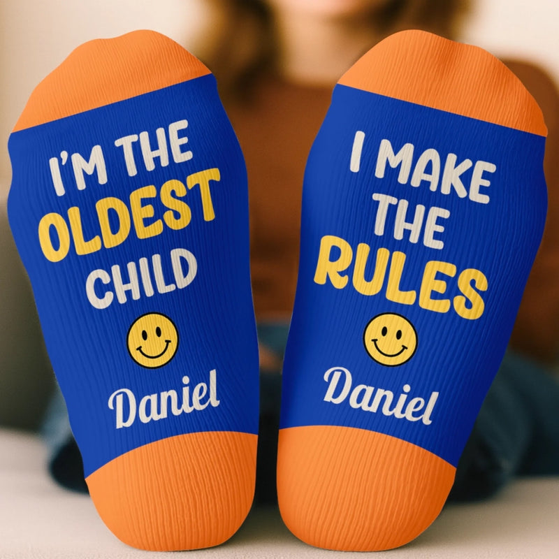 Custom Funny Sibling Role Gifts for Brothers and Sisters - Personalized Crew Socks