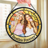 Custom Photo Friendship Gifts - Personalized Stained Glass Window Hanging Suncatcher