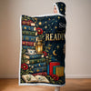 Custom Celestial Book Lover Gifts for Women - Personalized Snuggle Blanket