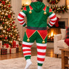 Custom Funny Christmas Santa and Elf Matching Outfit - Personalized Adult Onesie