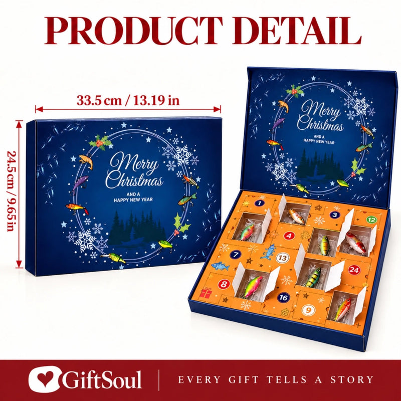 Custom 24 Days of Fishmas Gifts - Personalized Fishing Advent Calendar