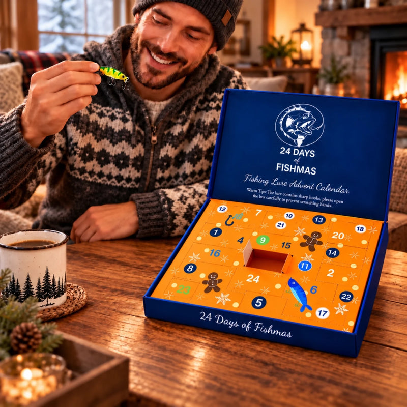 Custom 24 Days of Fishmas Gifts - Personalized Fishing Advent Calendar