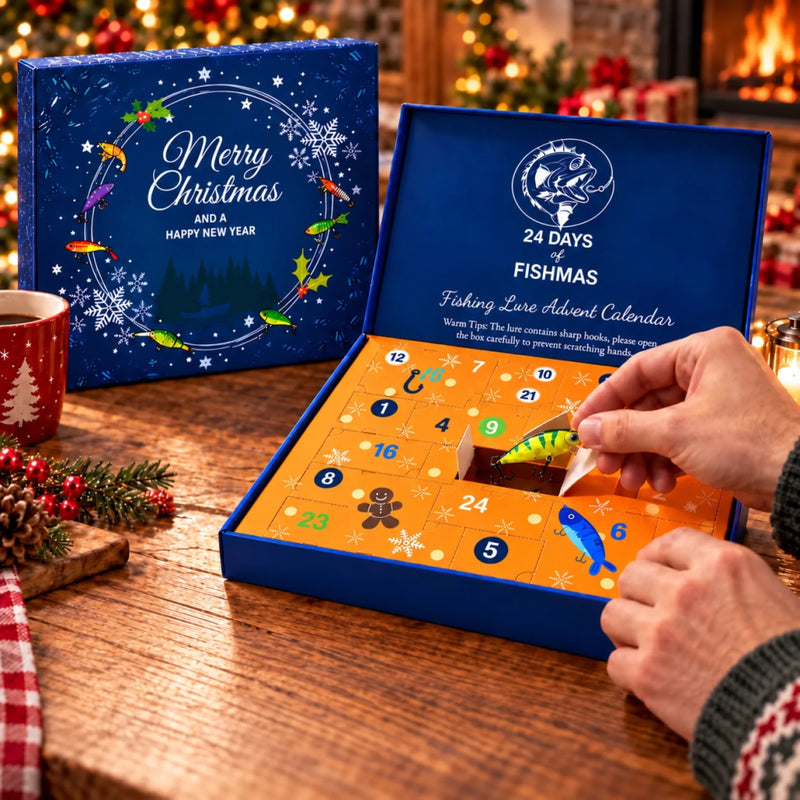 Custom 24 Days of Fishmas Gifts - Personalized Fishing Advent Calendar