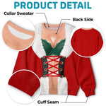 Custom Funny Sexy Santa Christmas Party Gifts for Women - Personalized Ugly Sweatshirt