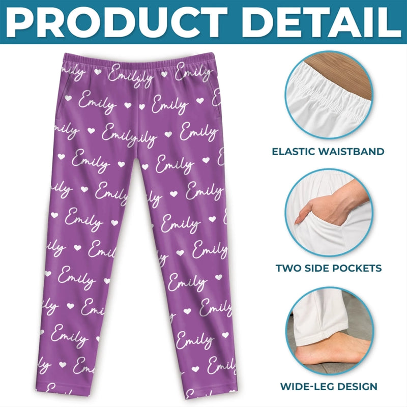 Custom Name Matching Family Gifts - Personalized Pajamas Pants