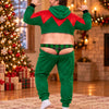 Custom Funny Christmas Santa and Elf Outfit - Personalized Adult Onesie