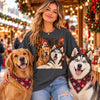 Custom Photo Christmas Dog Gifts For Pet Lovers - Personalized T-Shirt