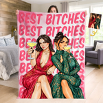 Custom Photo Best Friends, Besties Gifts - Personalized Blanket