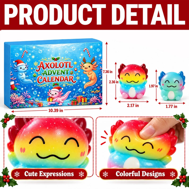 Axolotl Christmas Gifts - Axolotl Squishy Advent Calendar
