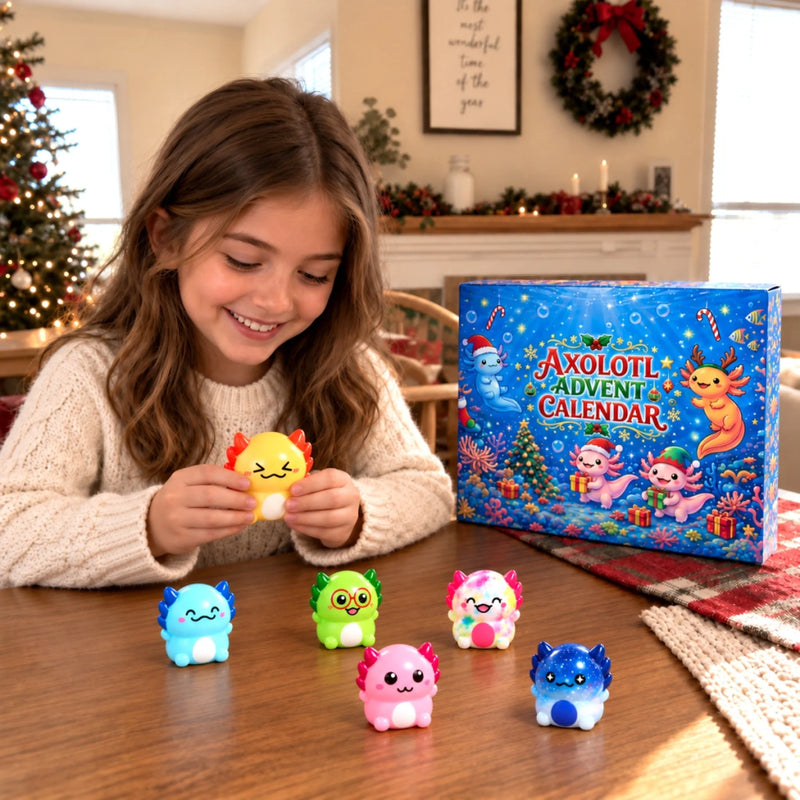 Axolotl Christmas Gifts - Axolotl Squishy Advent Calendar