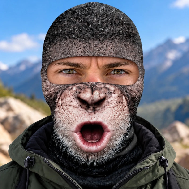 Custom Funny Monkey Skiing Gifts - Personalized Ski Mask
