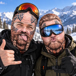 Custom Viking Beard Skiing Gifts - Personalized Ski Mask