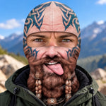 Custom Viking Beard Skiing Gifts - Personalized Ski Mask