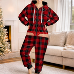 Custom Funny Christmas Buffalo Plaid Gifts - Personalized Adult Onesie