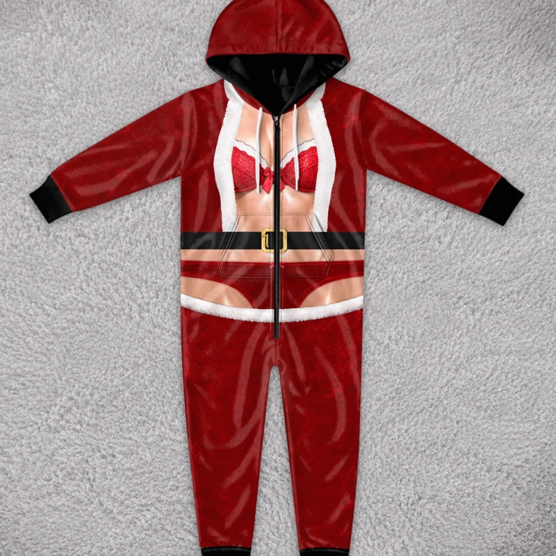 Custom Funny Santa Christmas Gifts - Personalized Adult Onesie