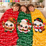 Custom Dumpling Squishy Christmas Characters Kids Gifts - Personalized Blanket