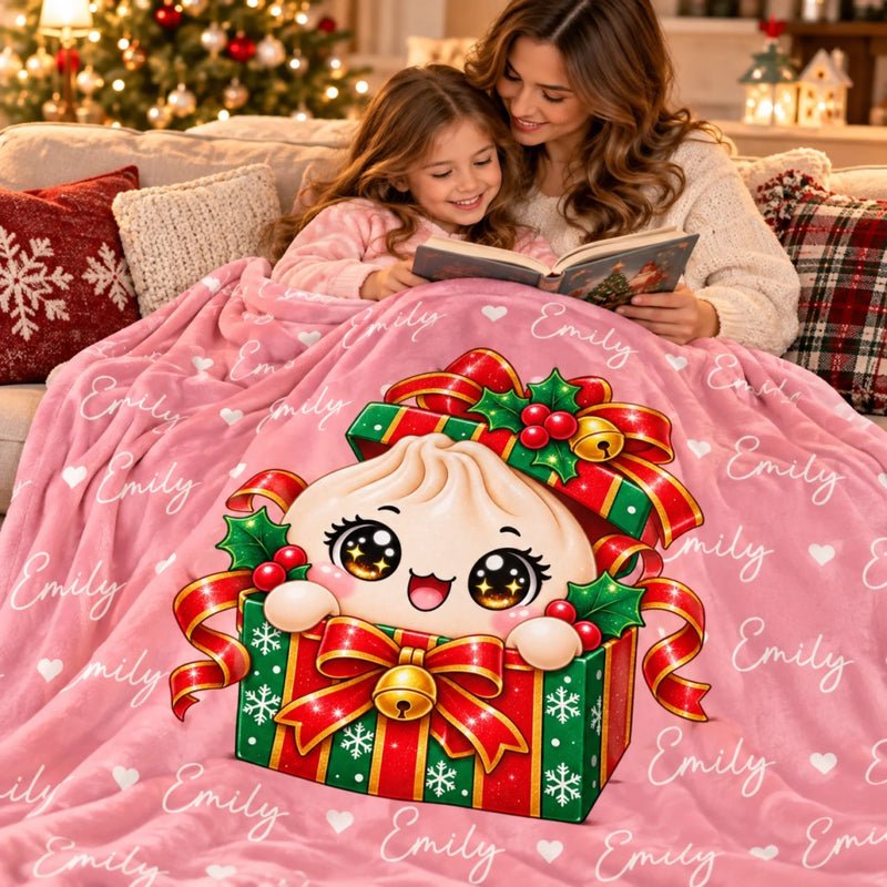 Custom Dumpling Squishy Christmas Characters Kids Gifts - Personalized Blanket