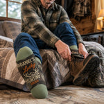 Custom Crew Socks - Personalized Birthday Hunting Gifts For Hunters, Husband, Son, Grandson, Brother, Grandpa, Dad, Yourself - Always Ready For Big Hunts