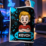 Custom Gaming Don't Disturb Kids Gifts - Personalized Snuggle Blanket