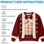 Custom Funny Santa Outfit Christmas Gifts For Couples - Personalized Ugly Sweatshirt