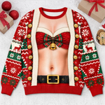 Custom Festive Elf Costume Christmas Gifts - Personalized Ugly Sweatshirt