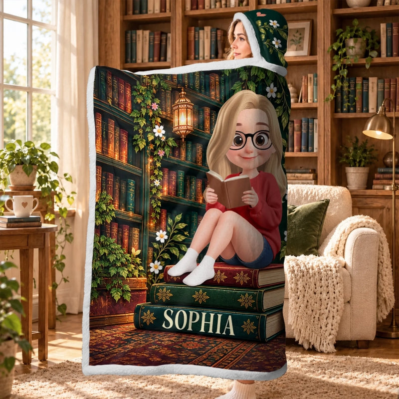 Custom Do Not Disturb I'm Reading Gifts For Book Lovers, Bookworms, Readers - Personalized Snuggle Blanket