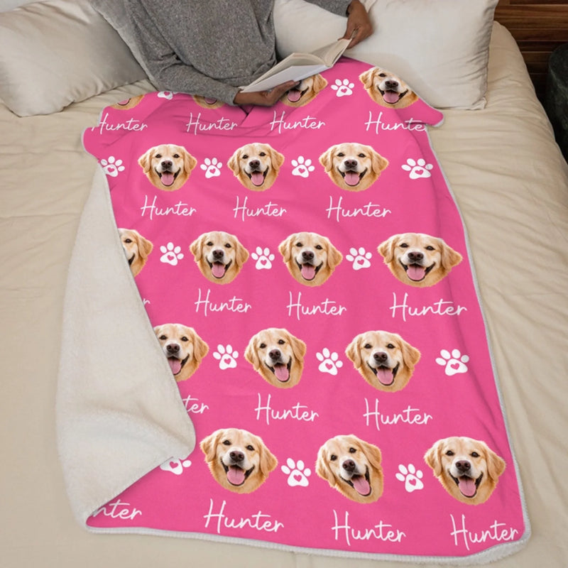Custom Pet Photo Portrait Gifts For Pet Lovers - Personalized Blanket