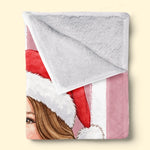 Custom Photo Christmas Name Kids Gifts - Personalized Blanket