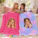 Custom Photo Kids Name Gifts - Personalized Blanket