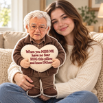 Custom Photo When You Miss Me Grandma Gifts - Personalized Shaped Pillow