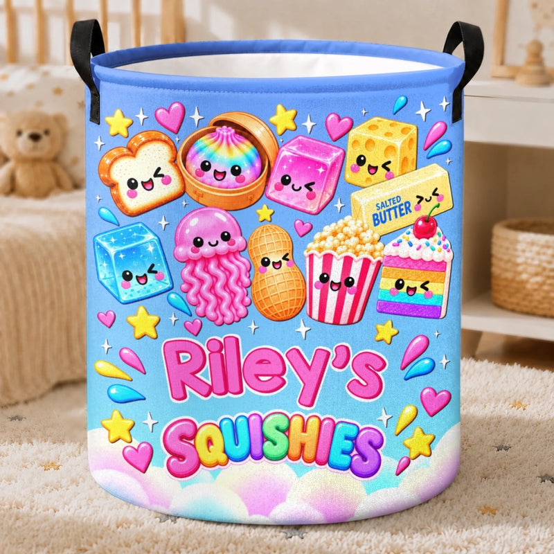 Custom Squishies Kids Gifts - Personalized Laundry Basket