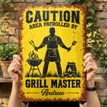 Custom Grill Master BBQ Decor - Personalized Metal Sign