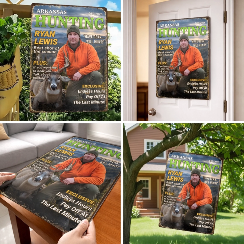 Custom Photo Hunting Best Shot of the Season Gifts - Personalized Metal Sign